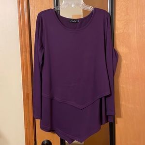 Long sleeved purple tunic